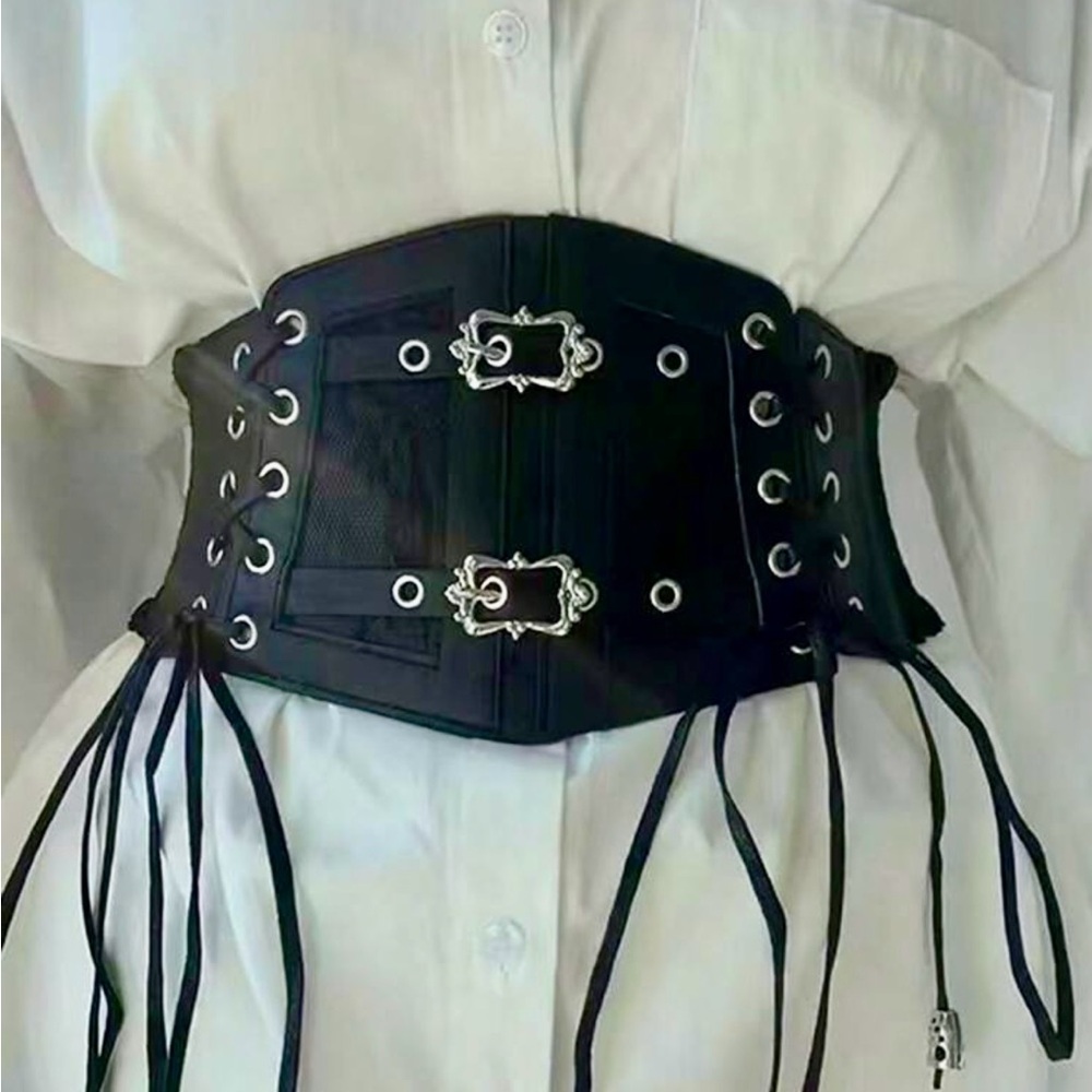 Lace Buckle Steampunk Corset Belt New